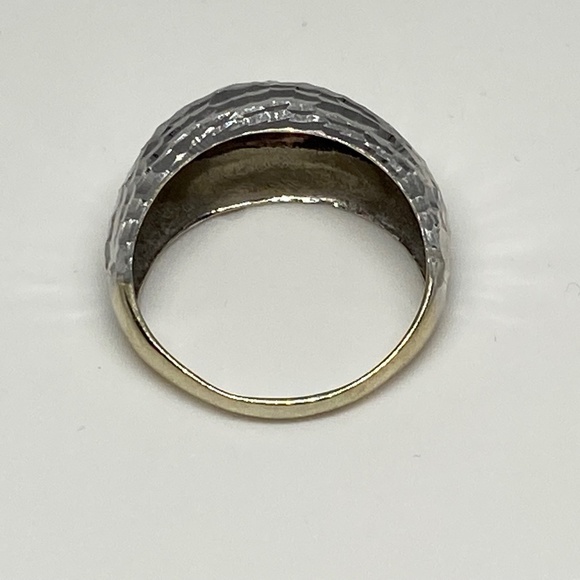 Italian 14k White Gold Dome Ring - Picture 5 of 9